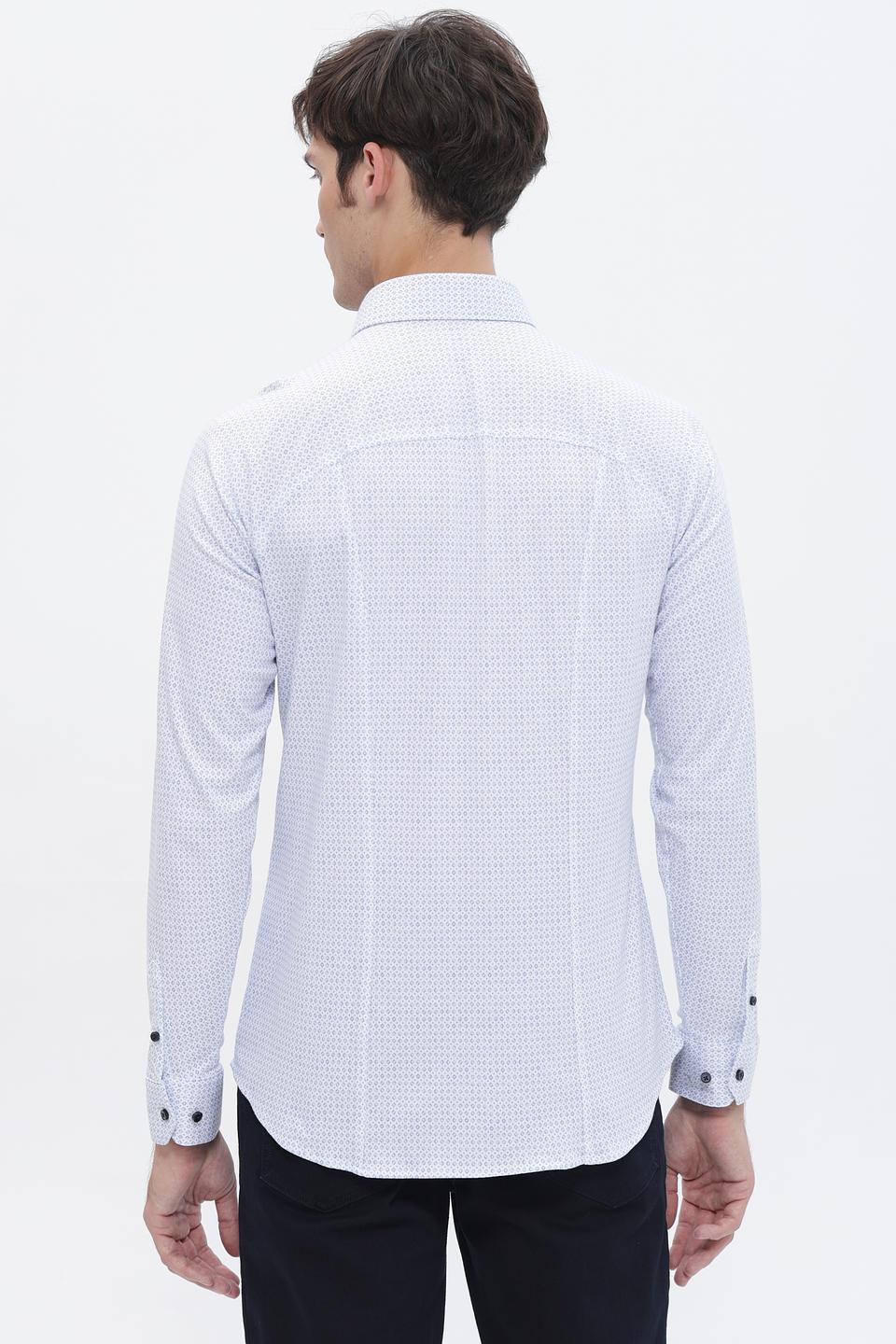 Рубашка Desoto с принтом голубой