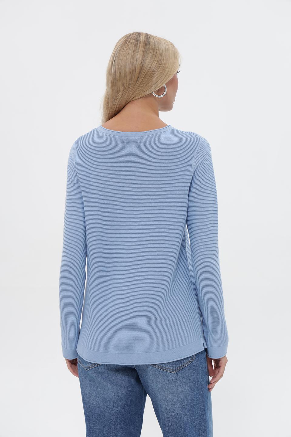 Пуловер Tom Tailor в полоску голубой