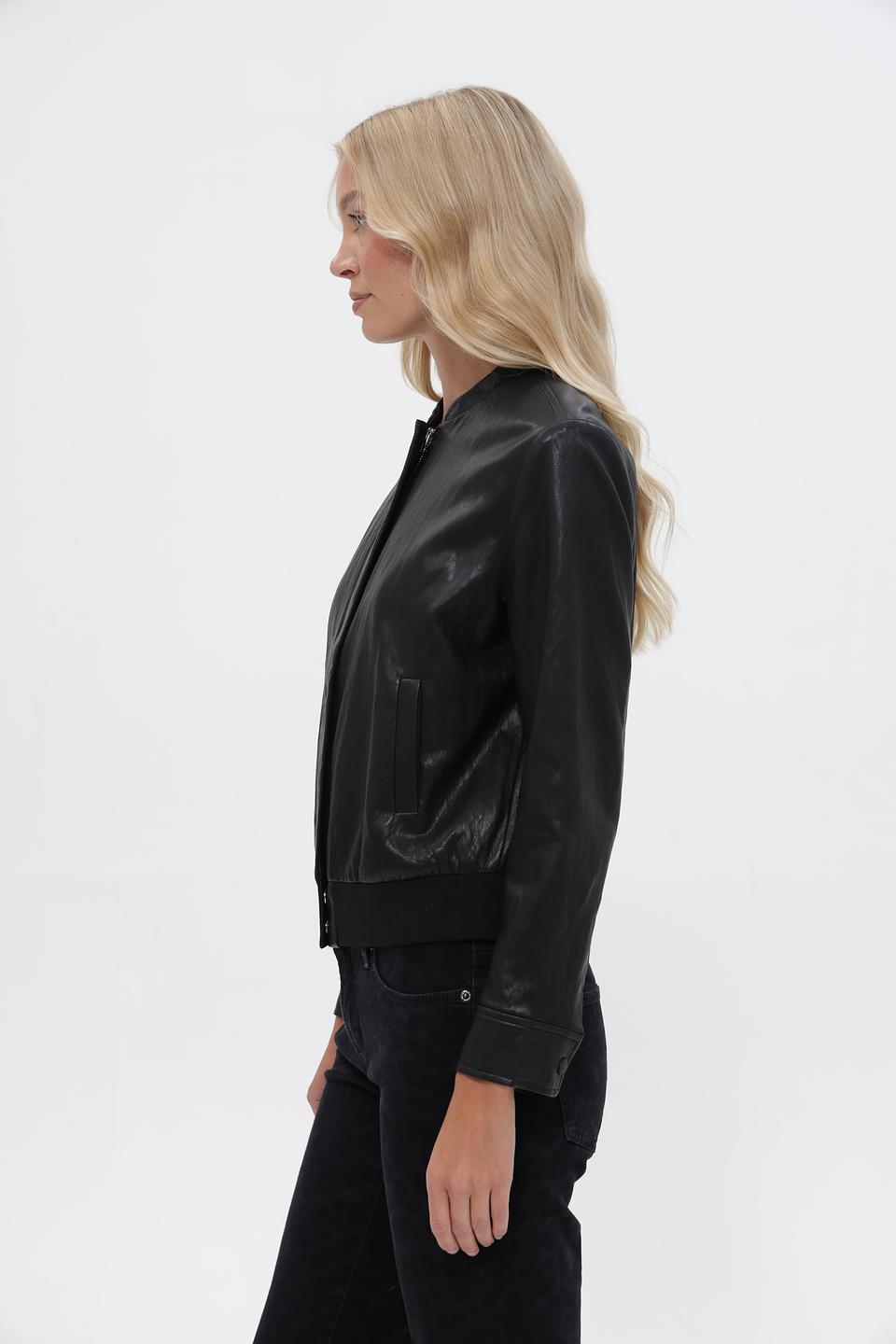 Куртка кожаная Catnoir черная