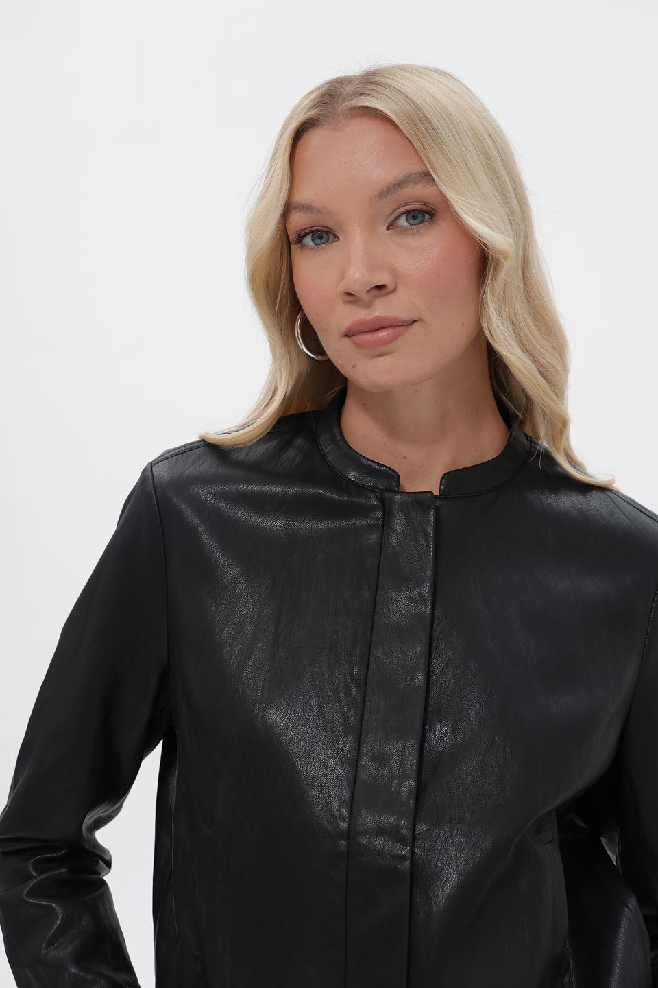 Куртка кожаная Catnoir черная