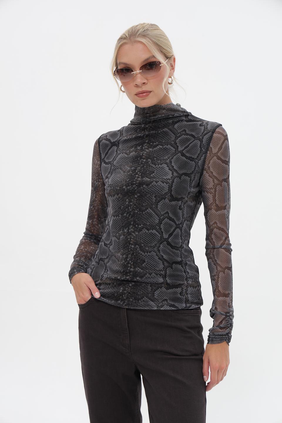 Блузка Catnoir с принтом reptile