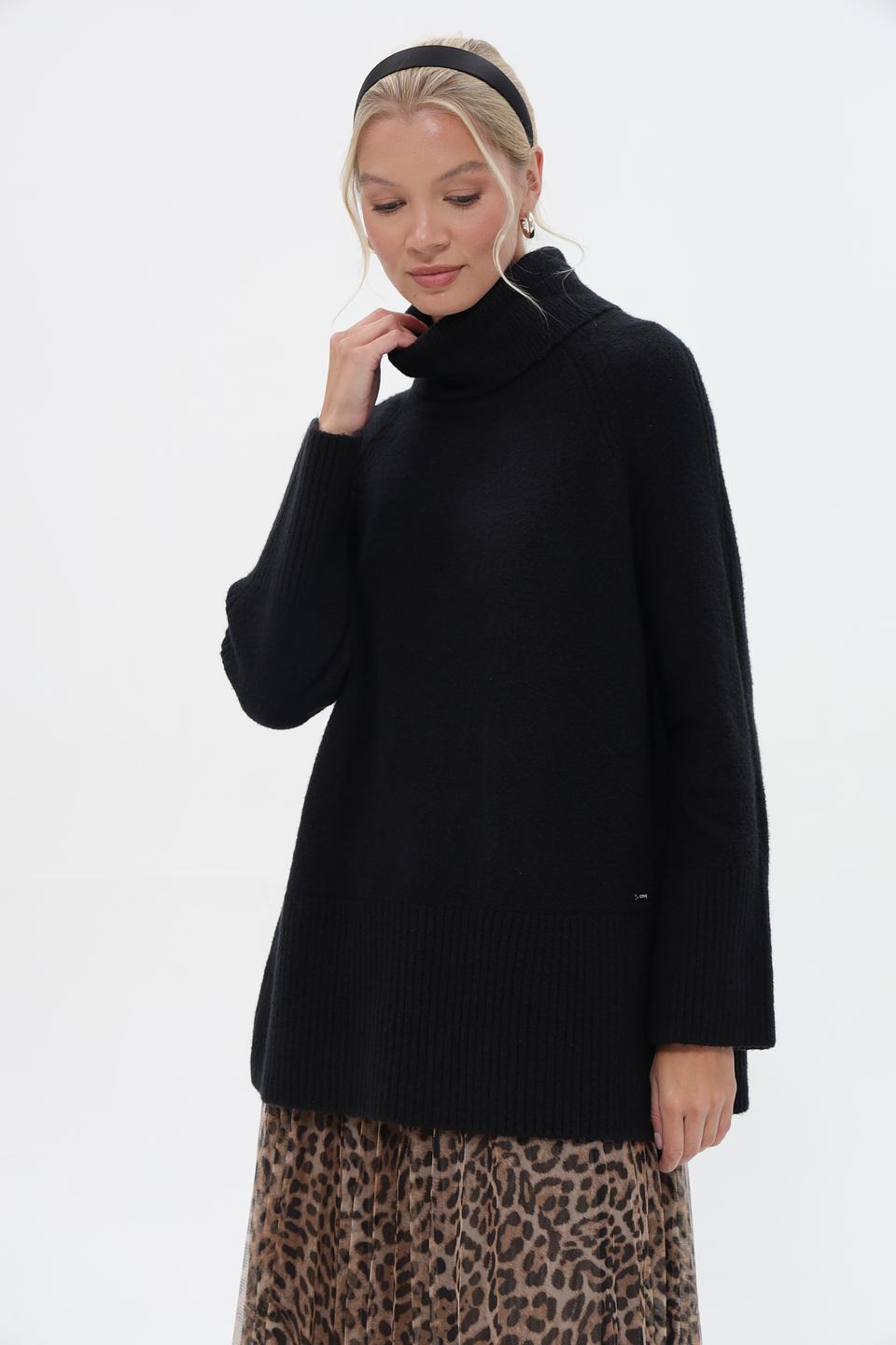 Пуловер Cinque с высоким горлом чёрный