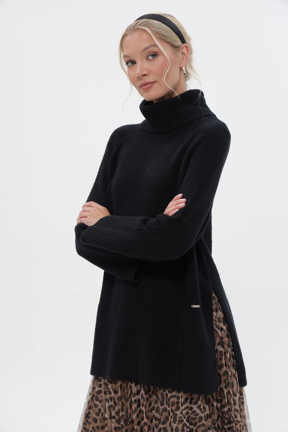 Пуловер Cinque с высоким горлом чёрный