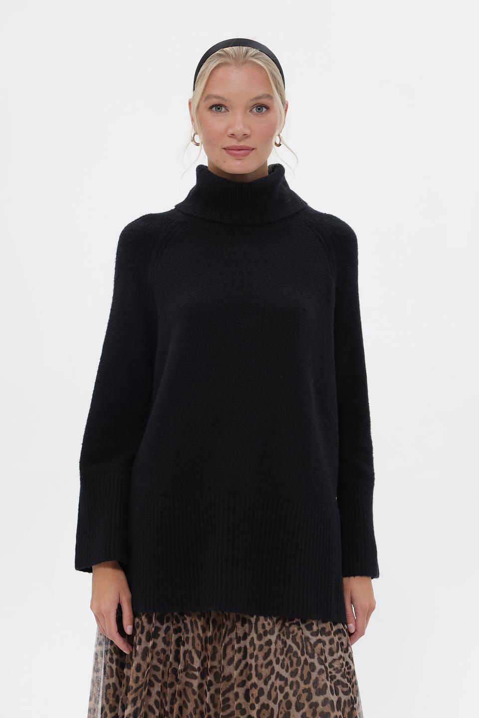 Пуловер Cinque с высоким горлом чёрный