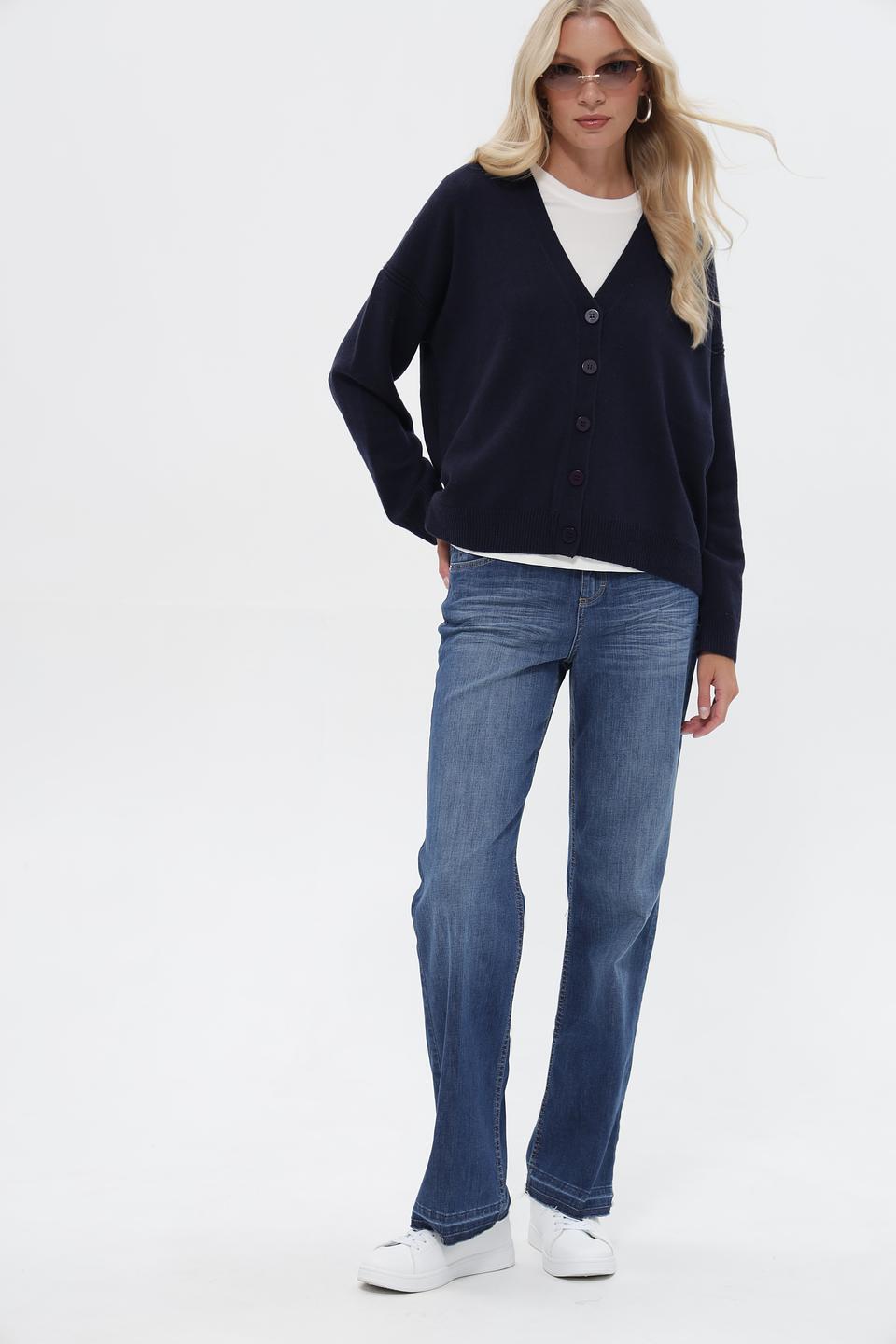 Жакет UNQ вязаный темно-синий