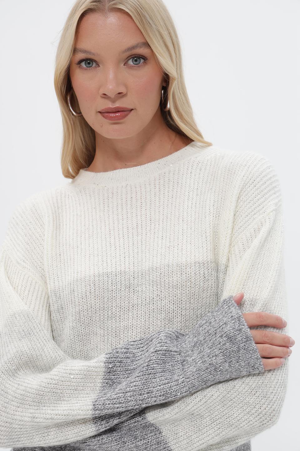 Пуловер UNQ двухцветный