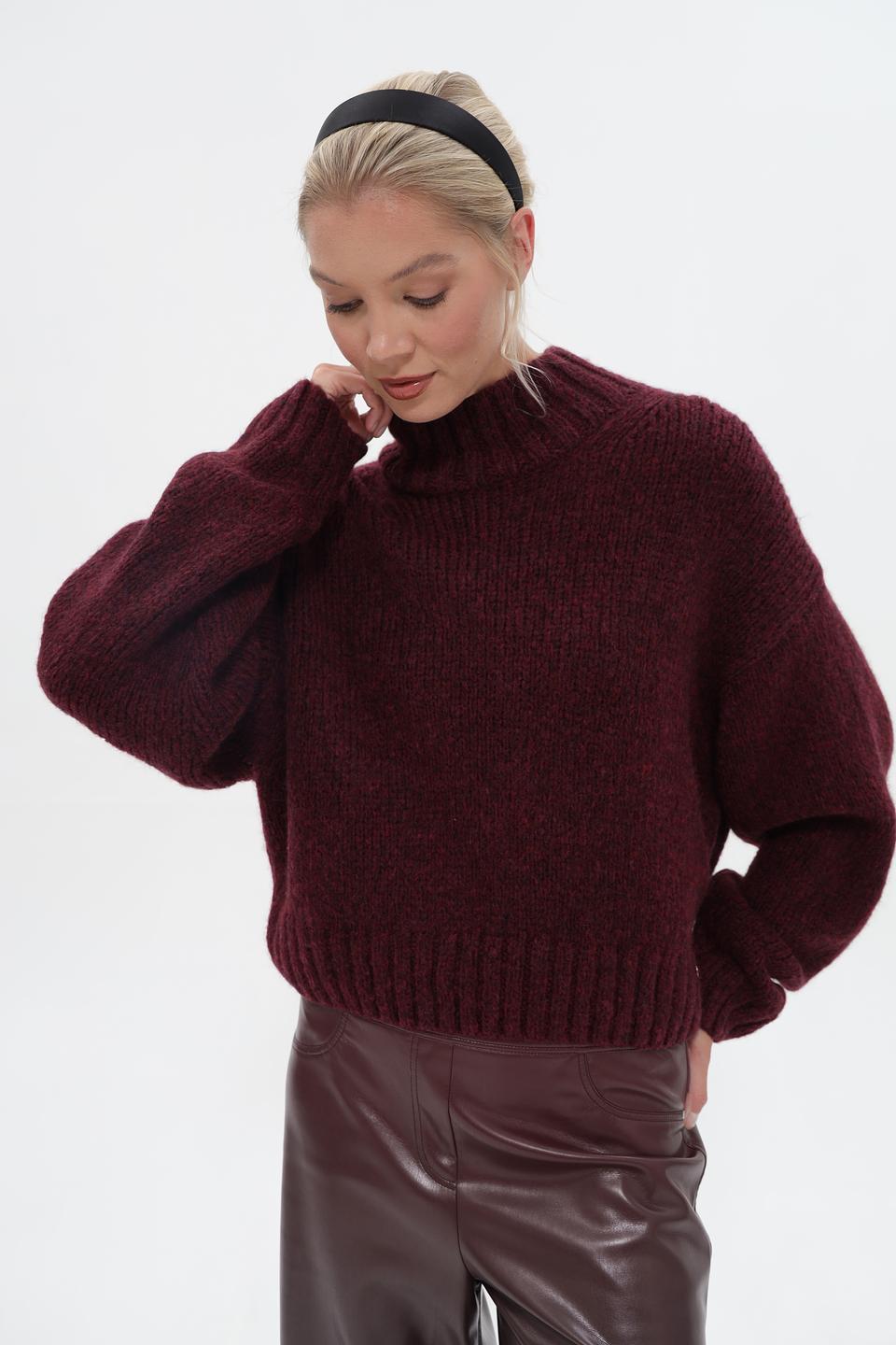 Пуловер Marc Cain бордовый