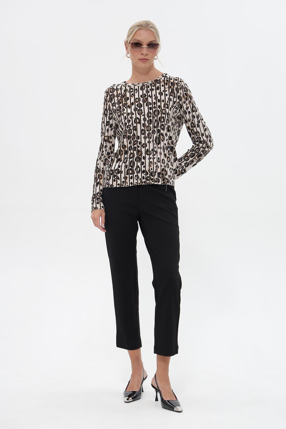 Пуловер Marc Cain с леопардовым принтом