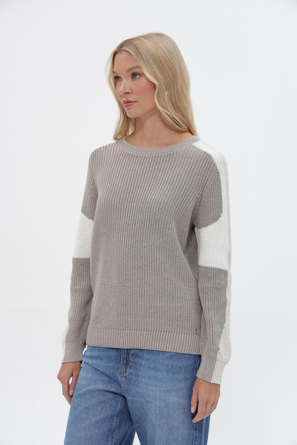 Пуловер Monari с контрастными рукавами