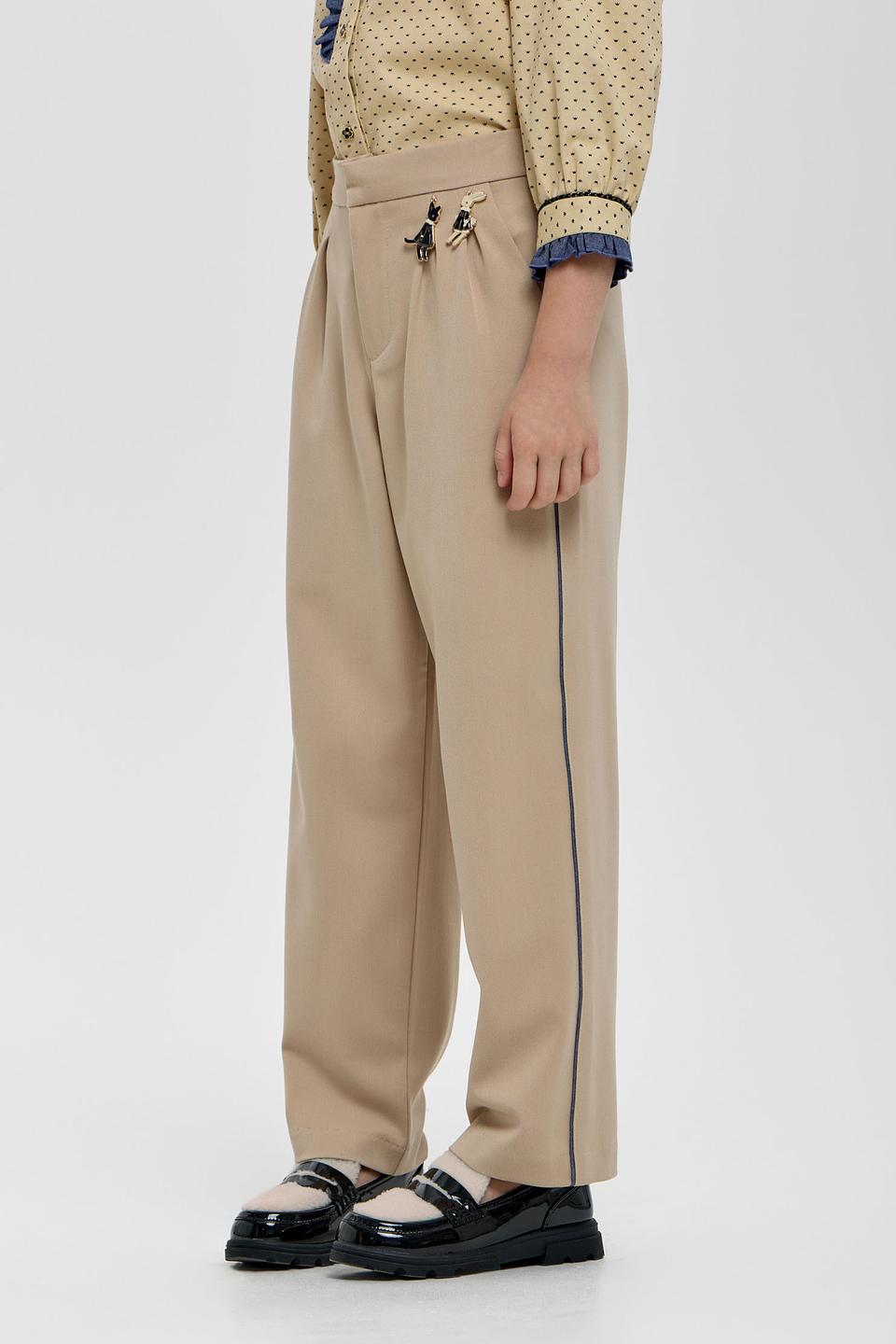 Брюки Choupette дев. с полоской бежевые