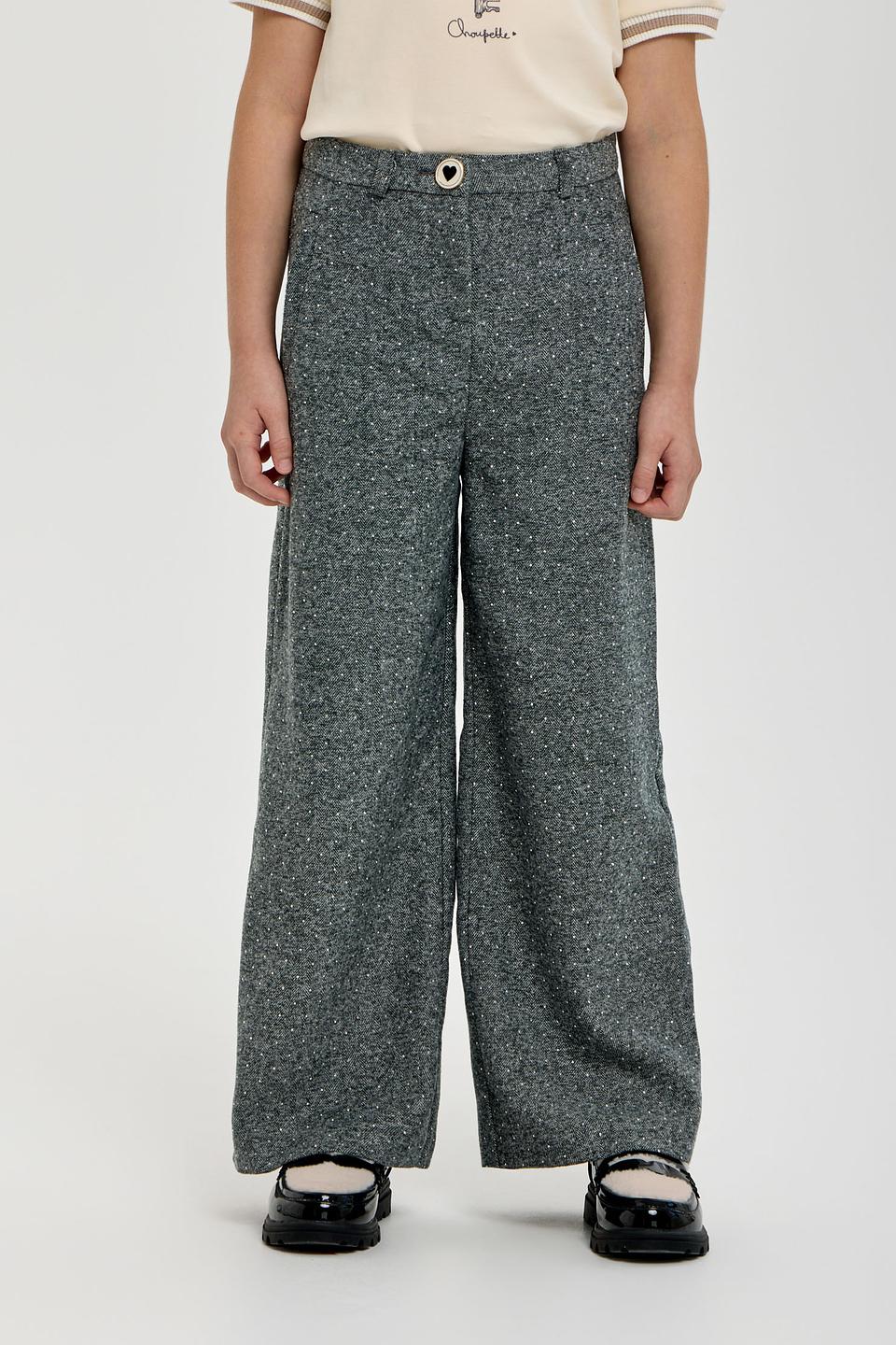 Брюки Choupette дев. широкие серые