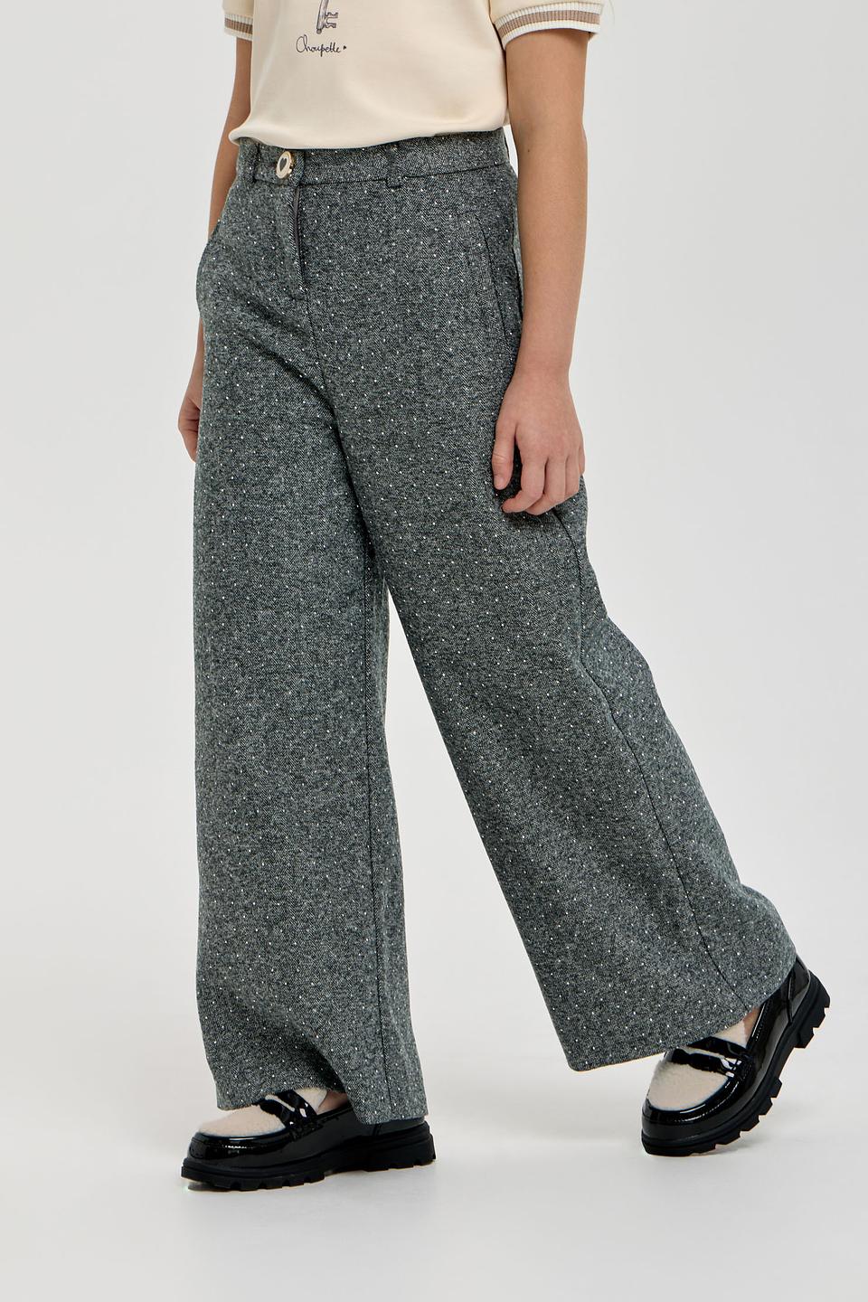 Брюки Choupette дев. широкие серые
