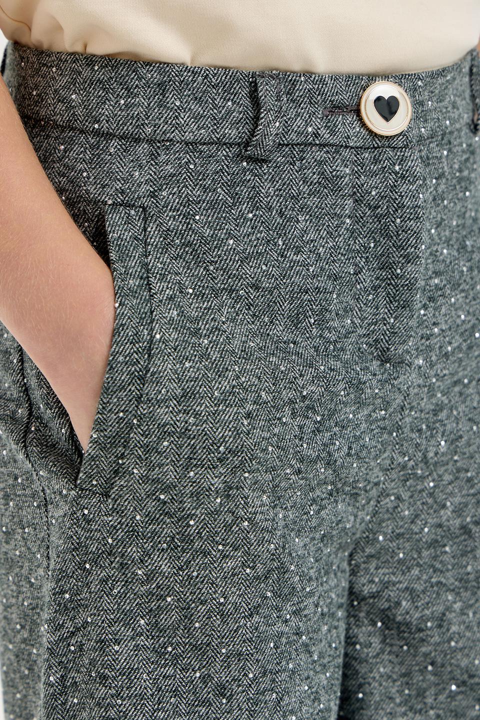 Брюки Choupette дев. широкие серые