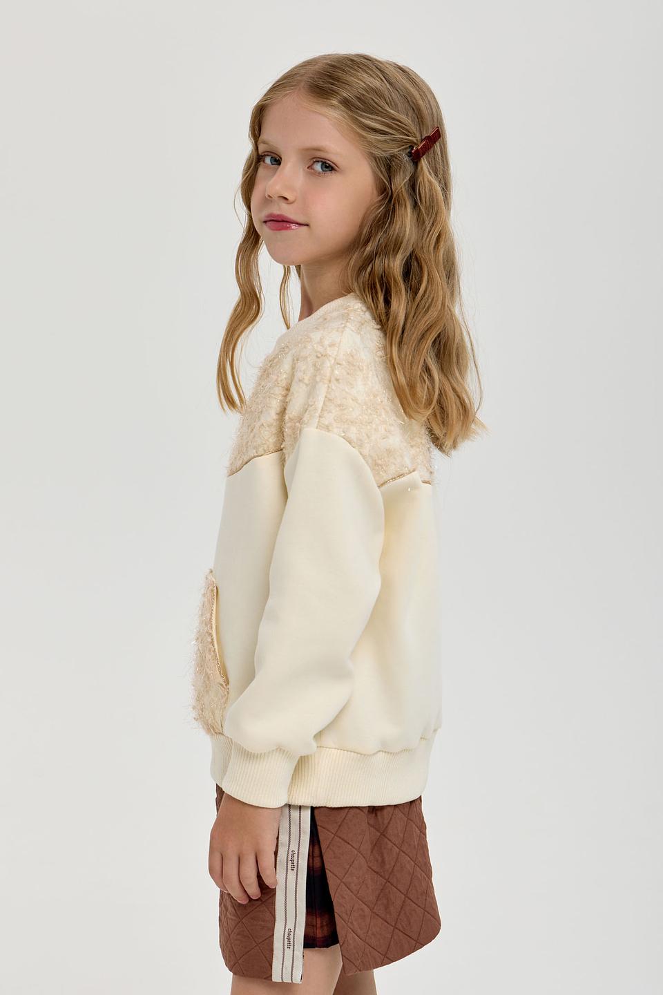 Свитшот Choupette дев. экрю с мехом