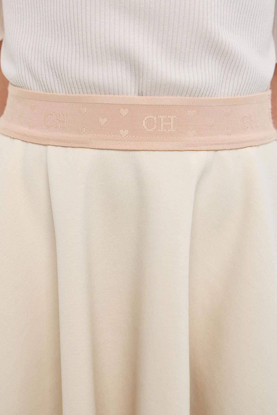 Юбка Choupette дев. расклешенная бежевая