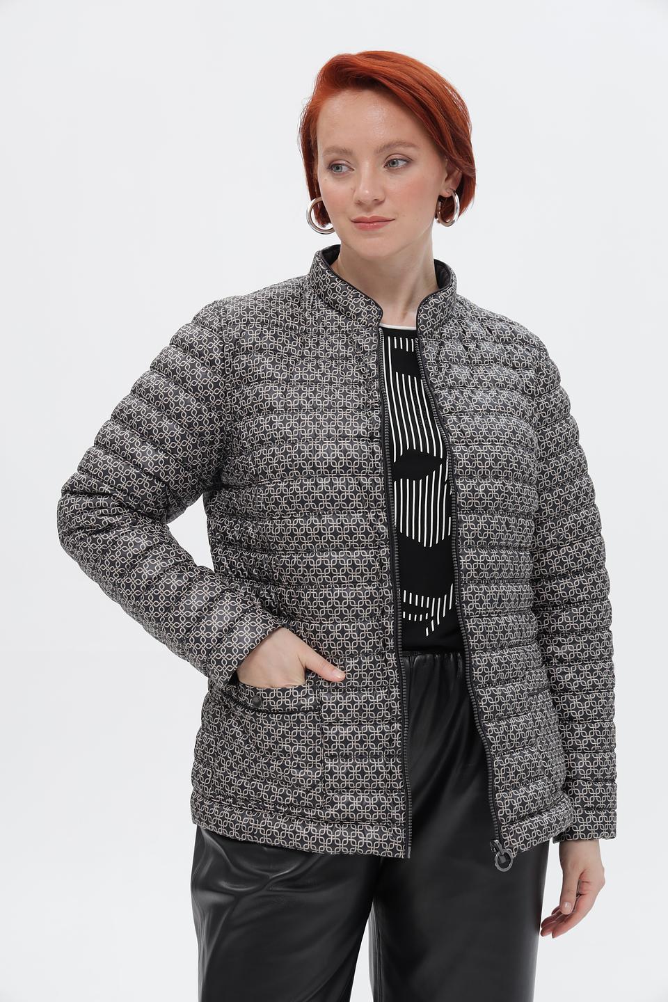 Куртка стеганая Lebek с принтом