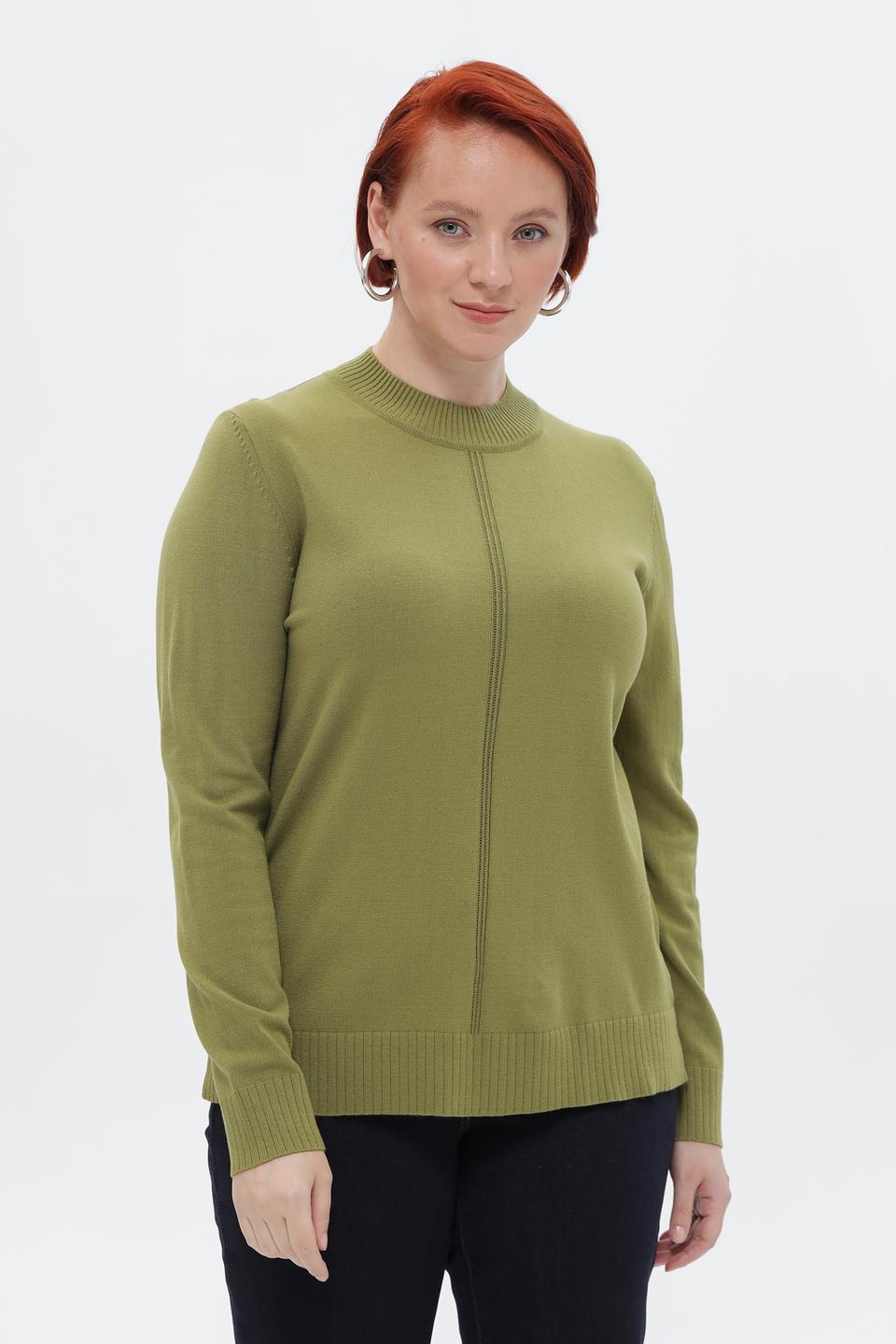 Пуловер Lebek оливковый
