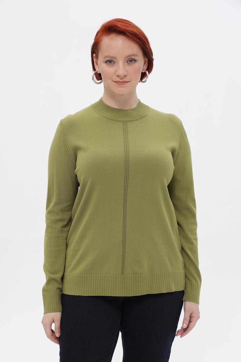 Пуловер Lebek оливковый