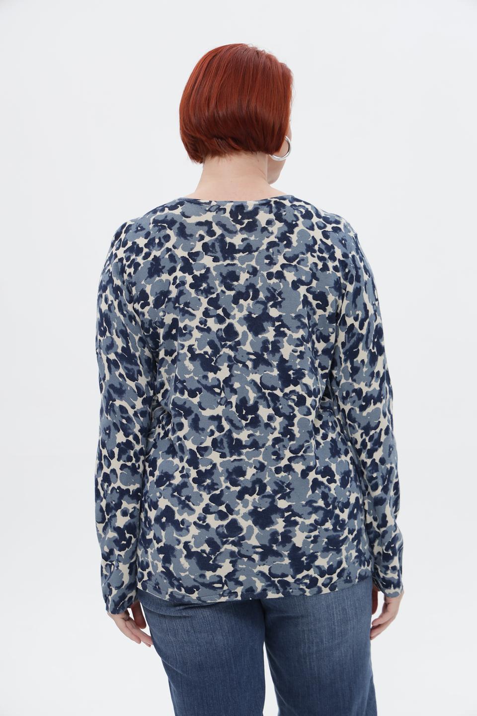 Пуловер Lebek с принтом в пятно