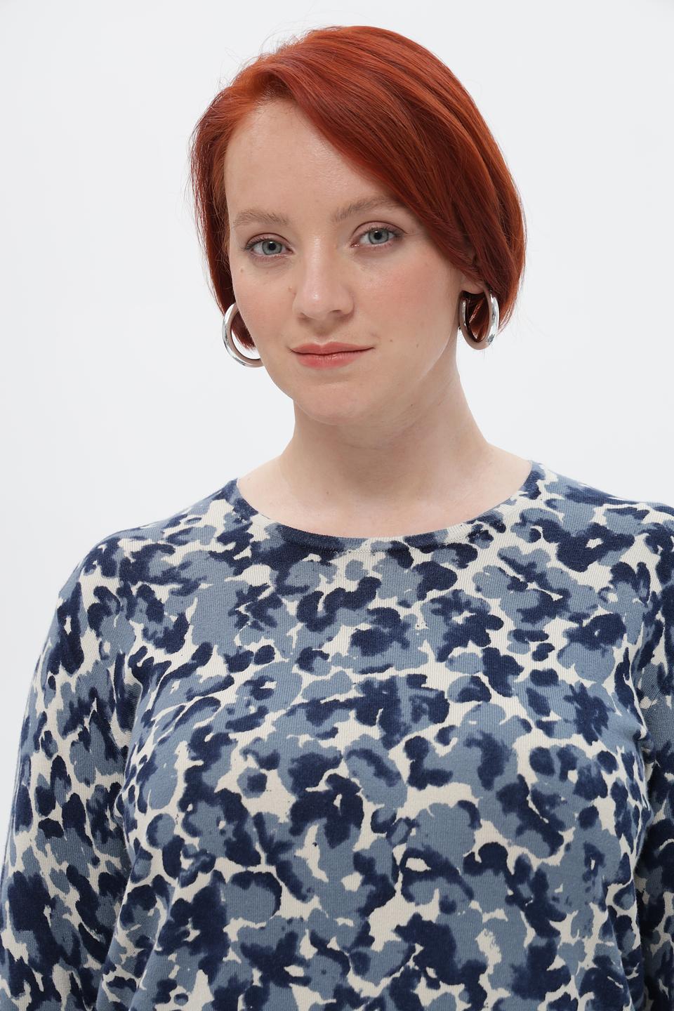 Пуловер Lebek с принтом в пятно