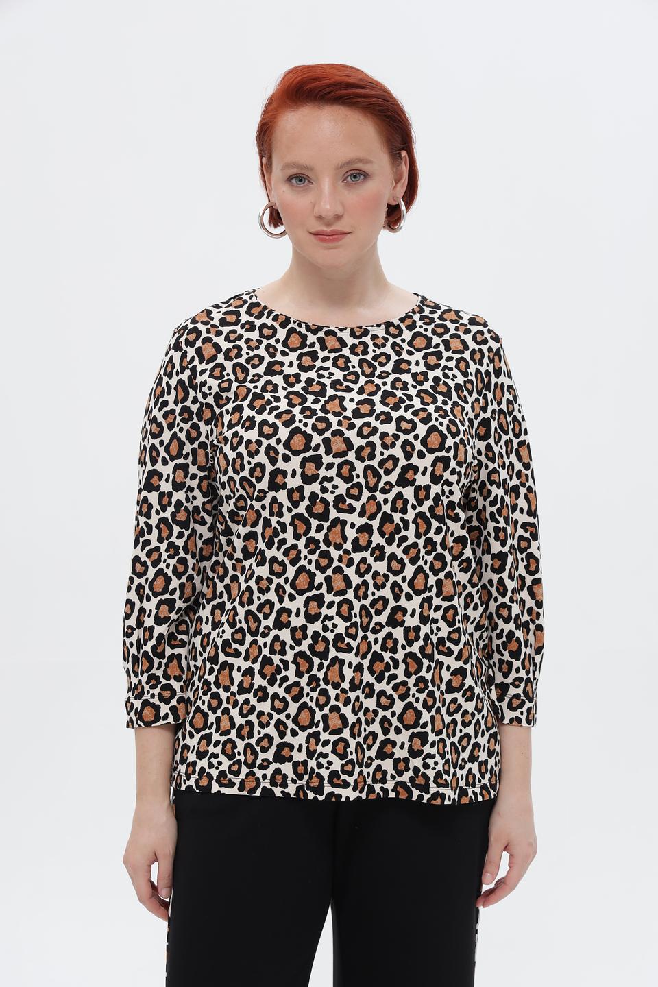 Футболка Via Appia с леопардовым принтом