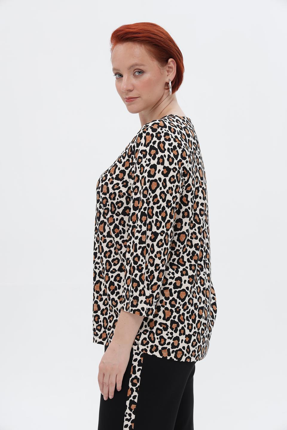 Футболка Via Appia с леопардовым принтом