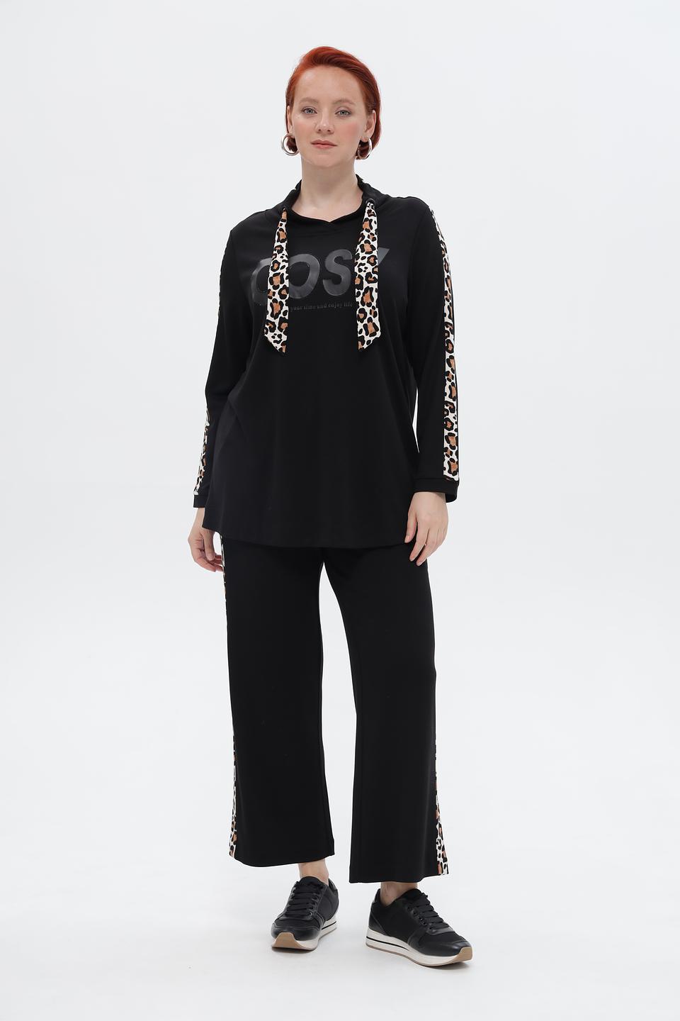 Пуловер Via Appia с леопардовыми полосками