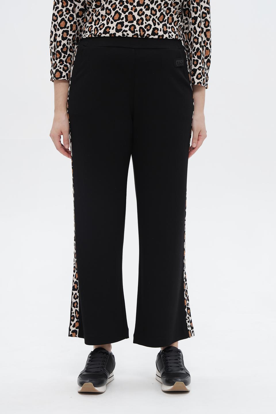 Брюки Via Appia с леопардовой полосой