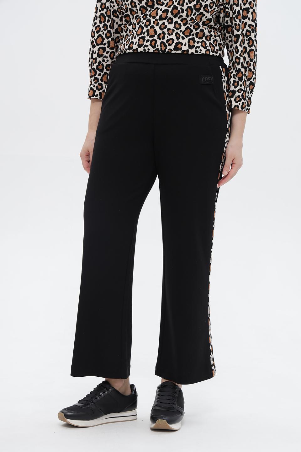 Брюки Via Appia с леопардовой полосой