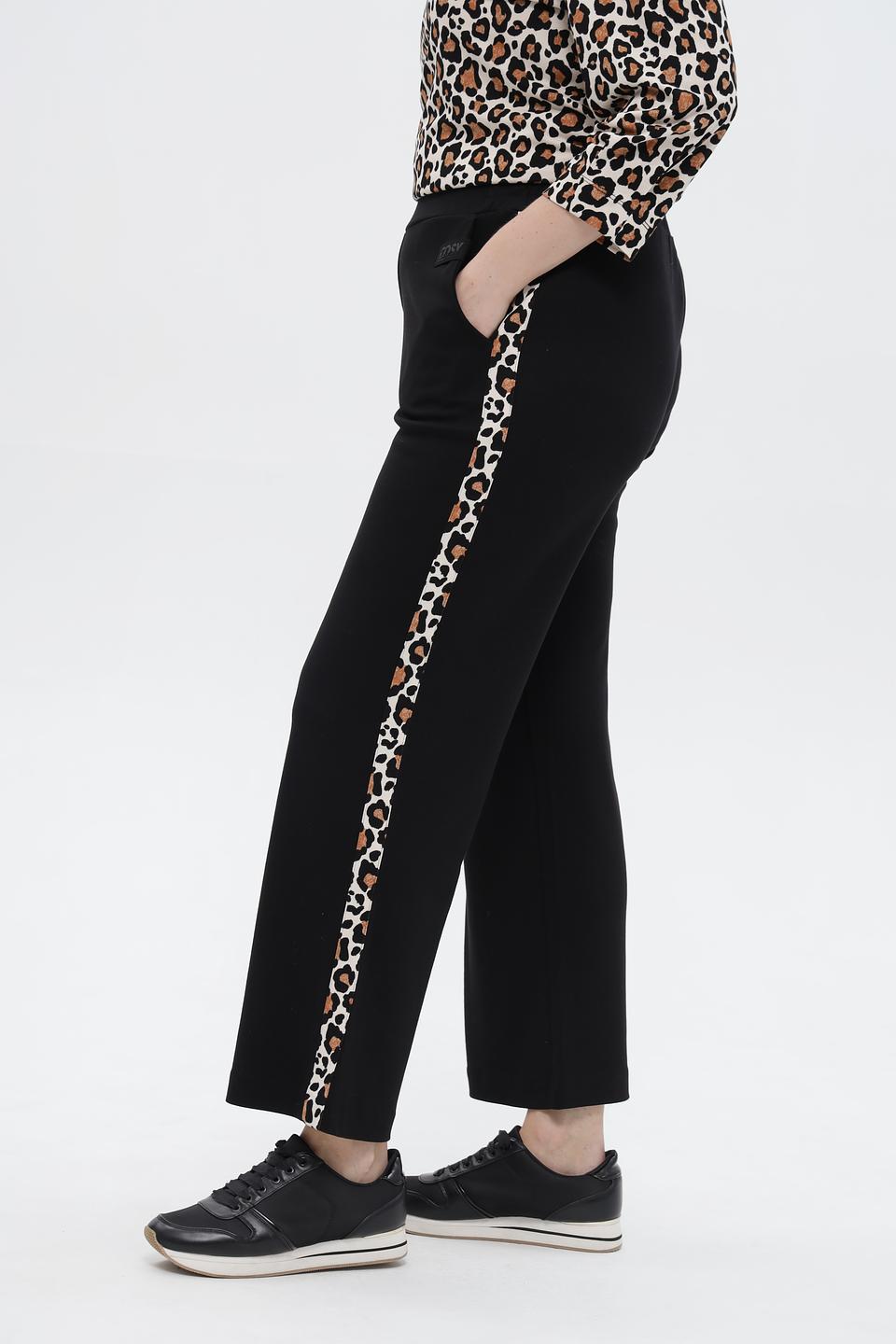 Брюки Via Appia с леопардовой полосой