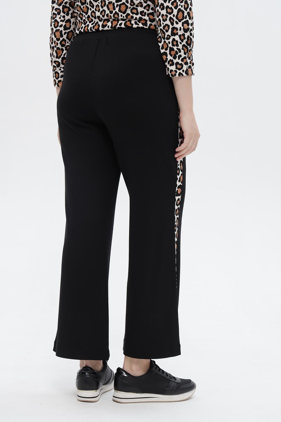 Брюки Via Appia с леопардовой полосой