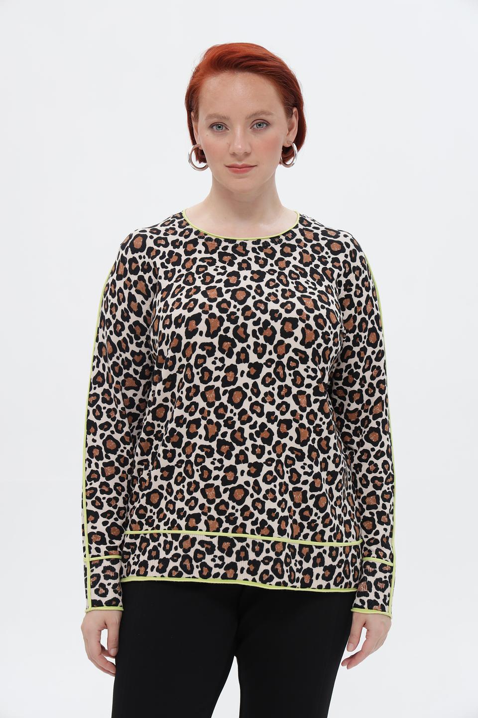 Пуловер Via Appia с леопардовым принтом