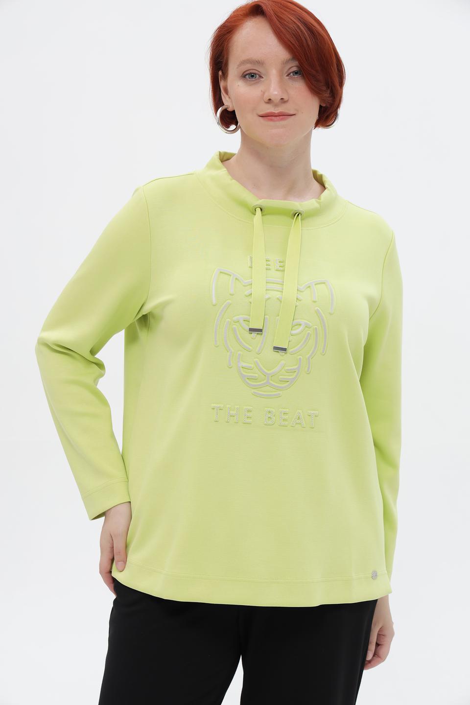 Пуловер Via Appia с тигром, мятный