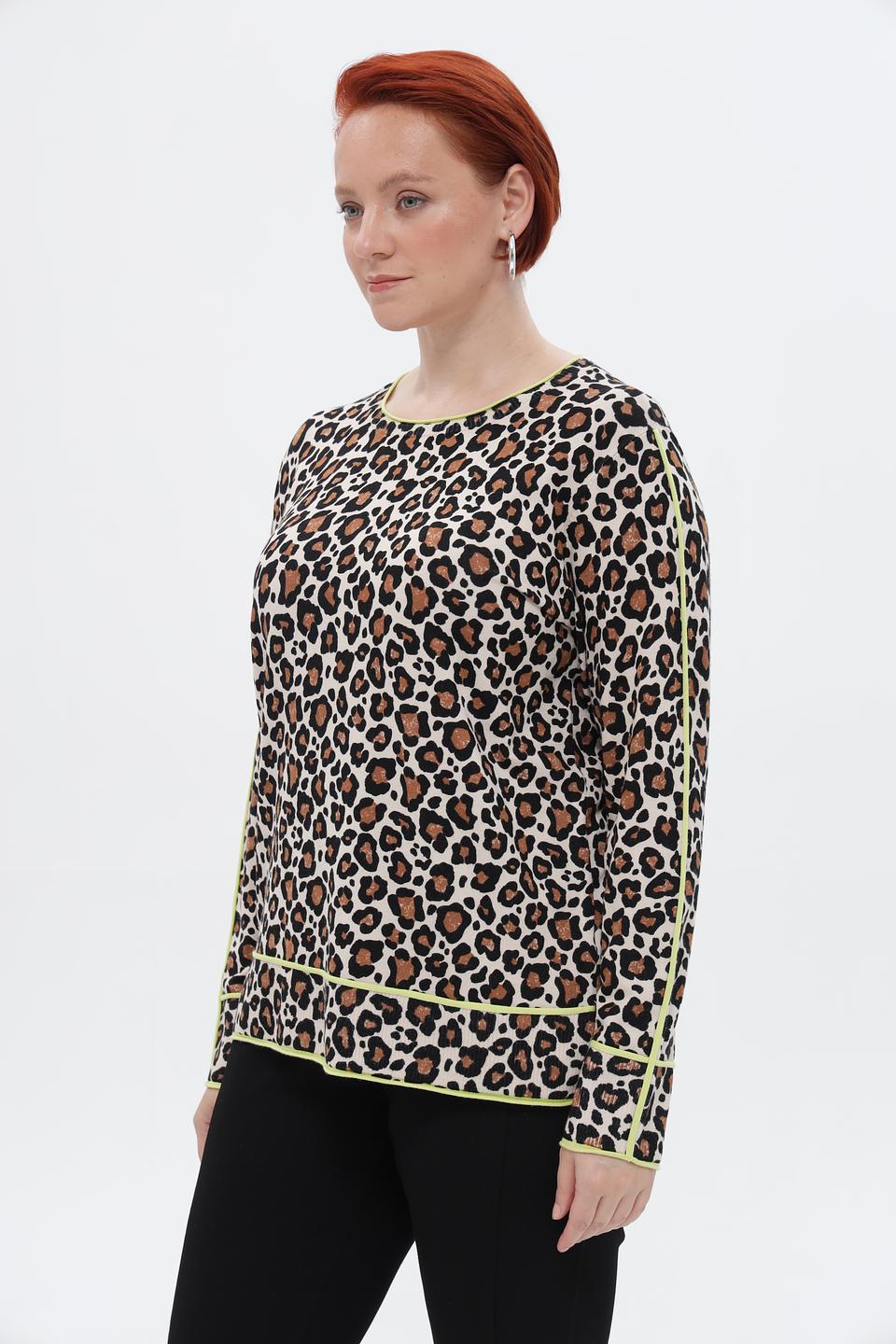Пуловер Via Appia с леопардовым принтом
