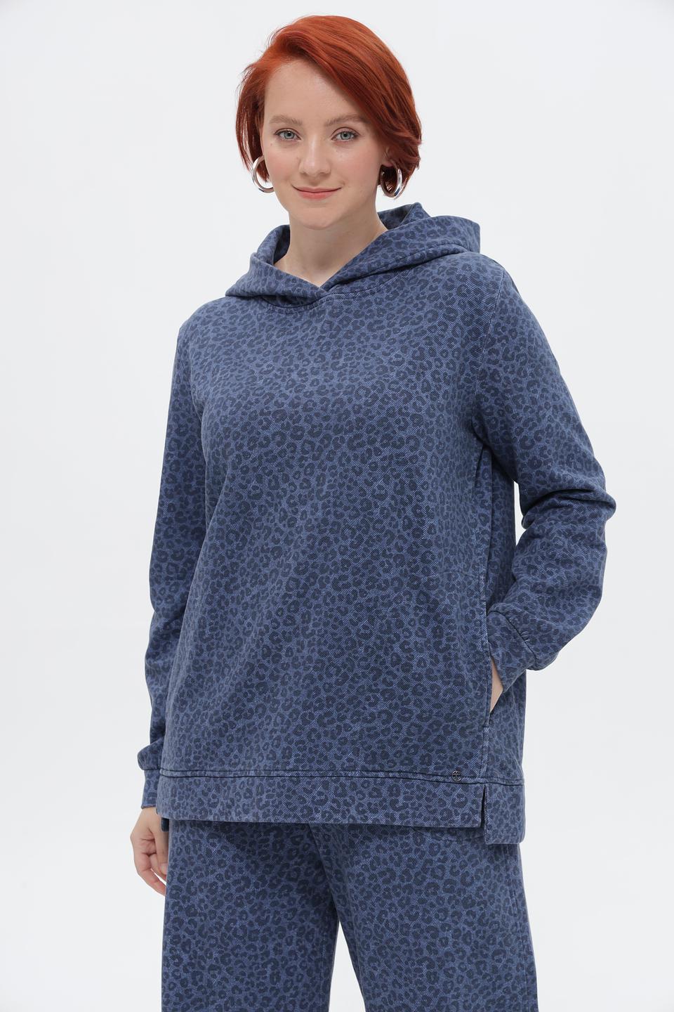 Пуловер Frapp с леопардовым принтом