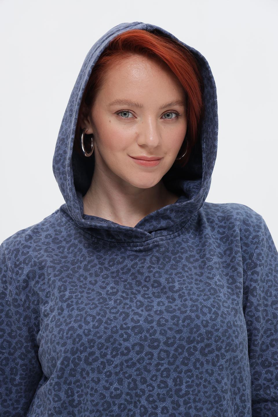 Пуловер Frapp с леопардовым принтом