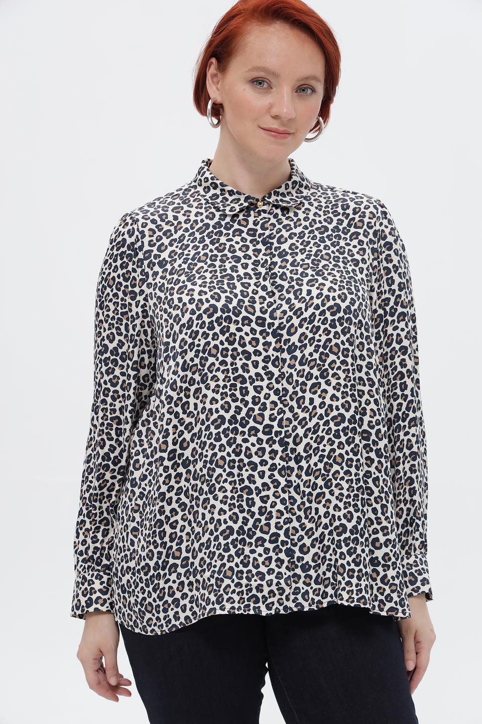 Блуза Frapp с леопардовым принтом