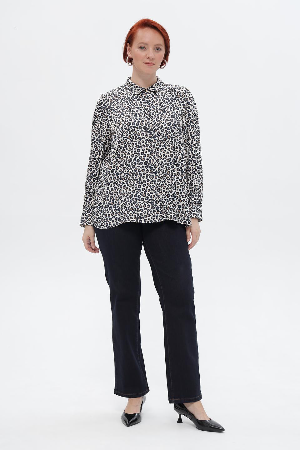 Блуза Frapp с леопардовым принтом