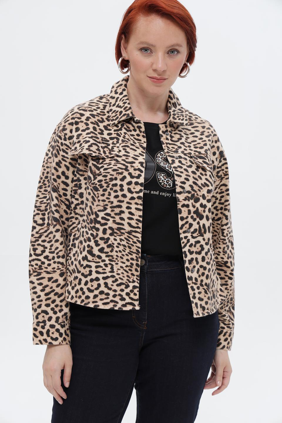 Жакет Lecomte с леопардовым принтом