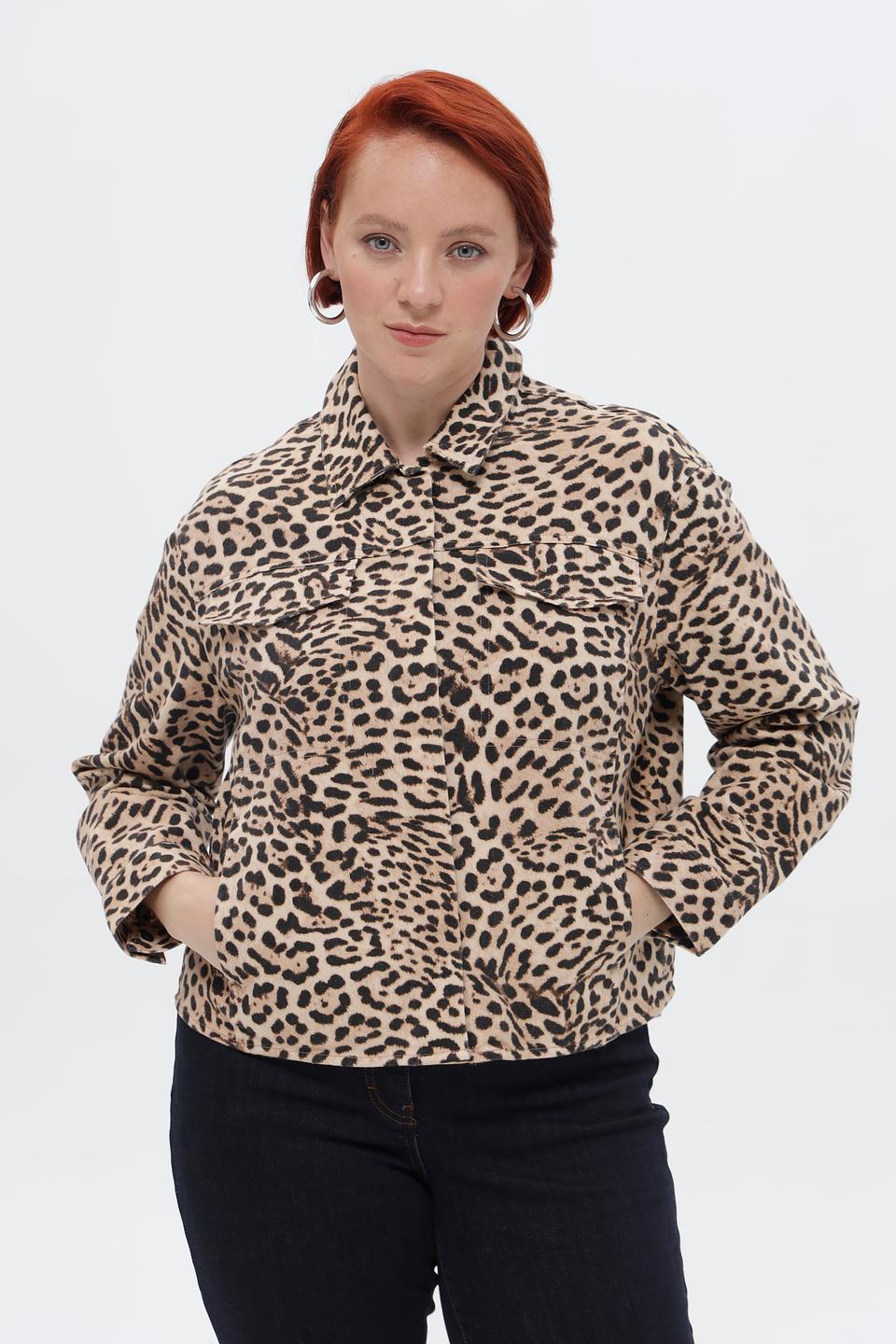 Жакет Lecomte с леопардовым принтом