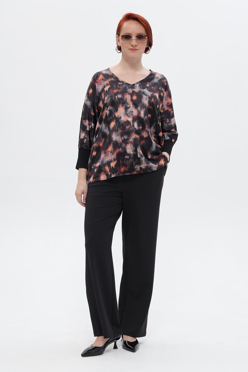 Блузка Frapp с абстрактным принтом