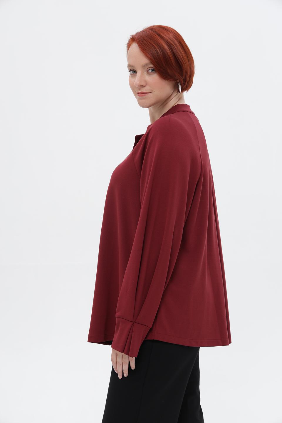 Блузка Frapp с воротником-стойкой