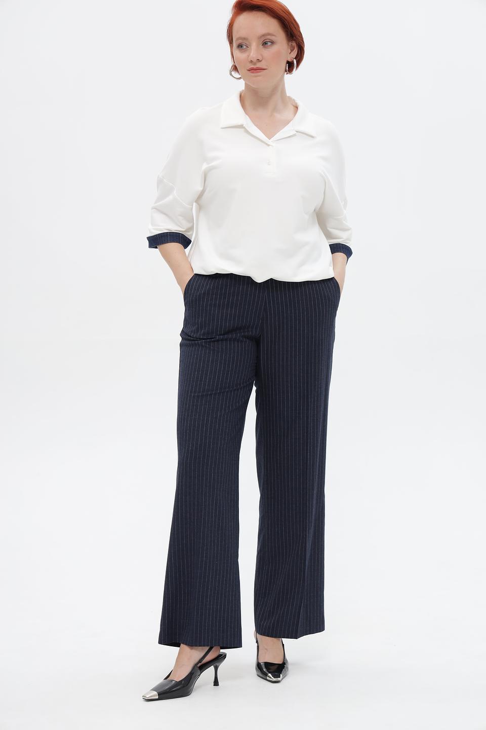 Брюки клёш в полоску Anna Montana