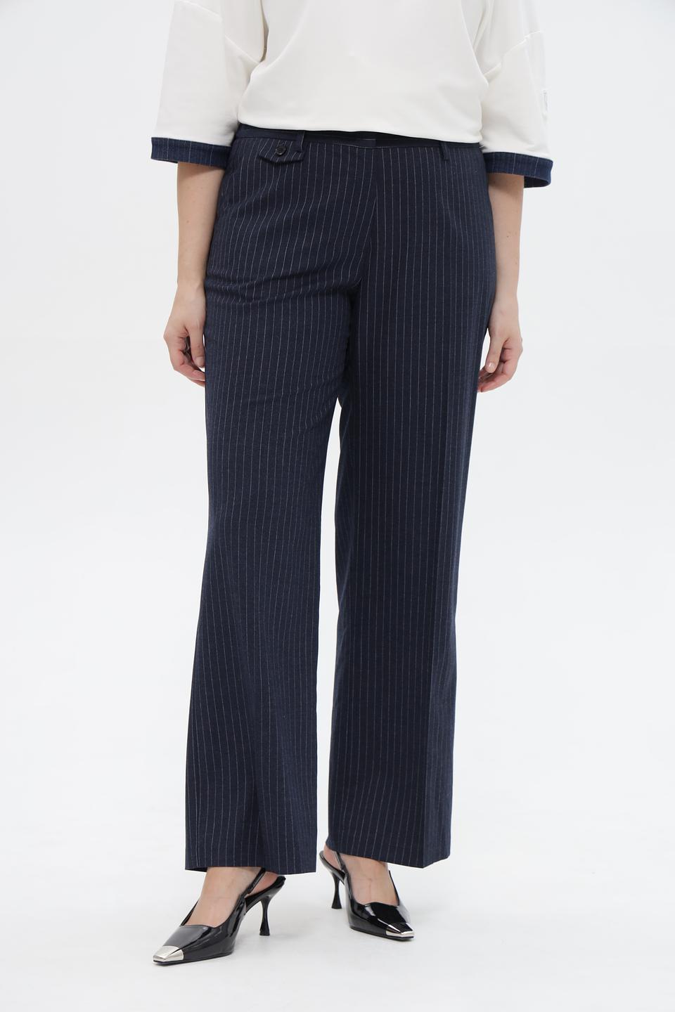 Брюки клёш в полоску Anna Montana