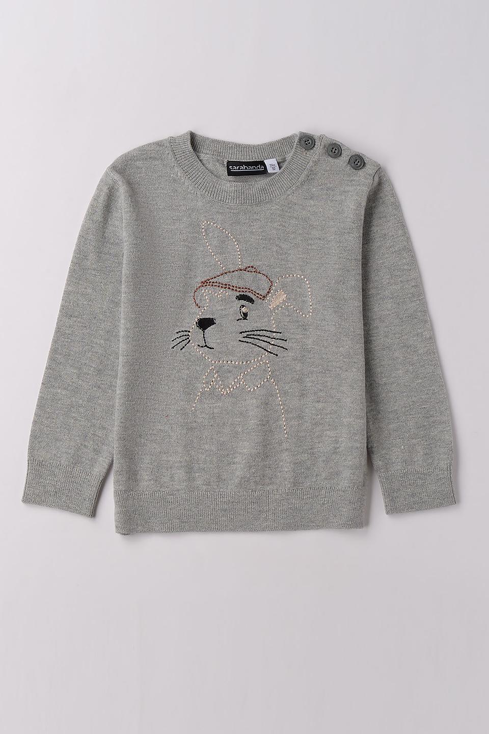 Джемпер Sarabanda с зайчиком серый