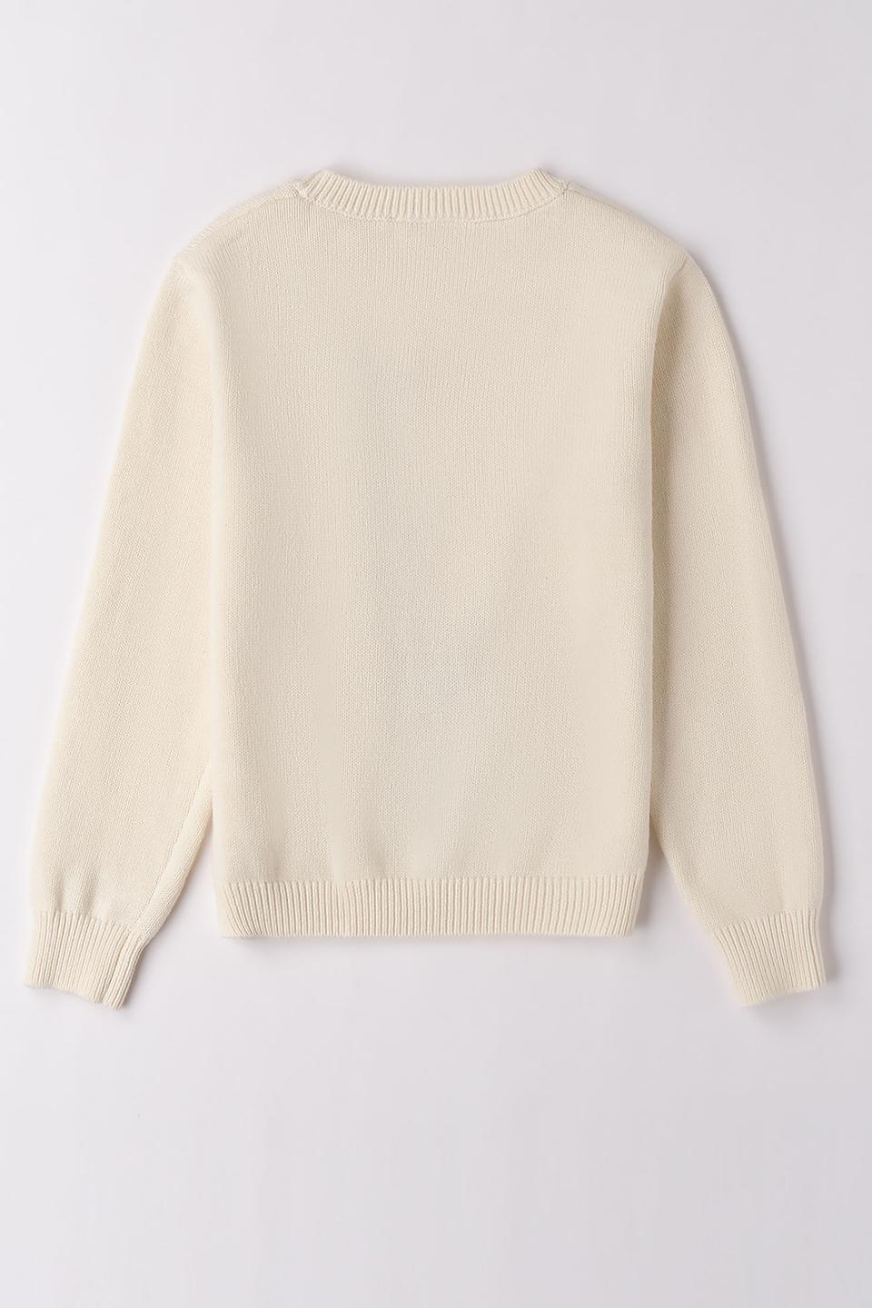 Джемпер Sarabanda с медведем кремовый