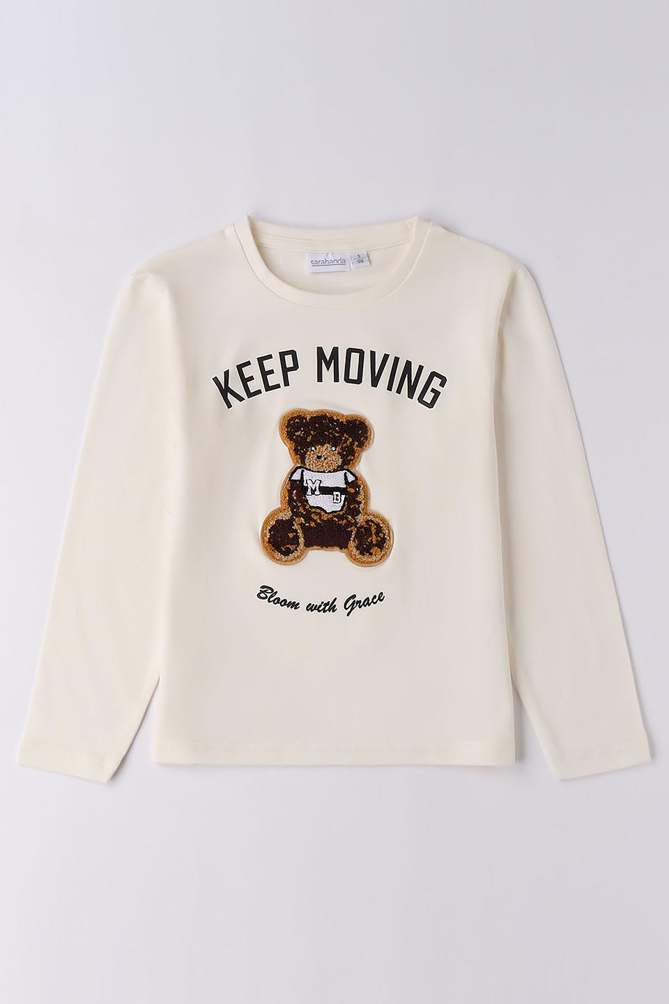 Джемпер Sarabanda дев. с медведем кремовый