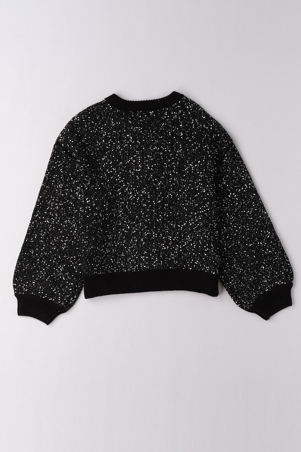 Кардиган Sarabanda дев. чёрный с пайетками
