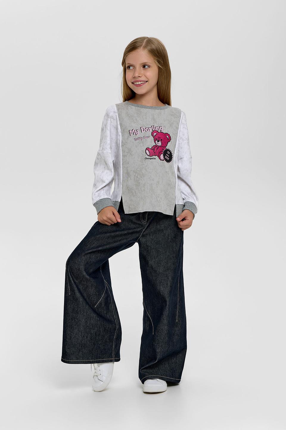 Джемпер Choupette с мишкой серый