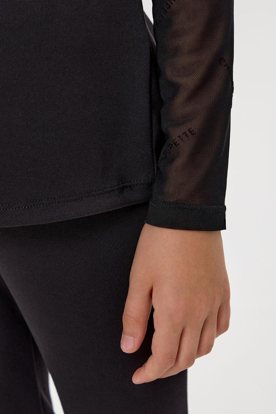 Джемпер Choupette дев. черный с сеткой